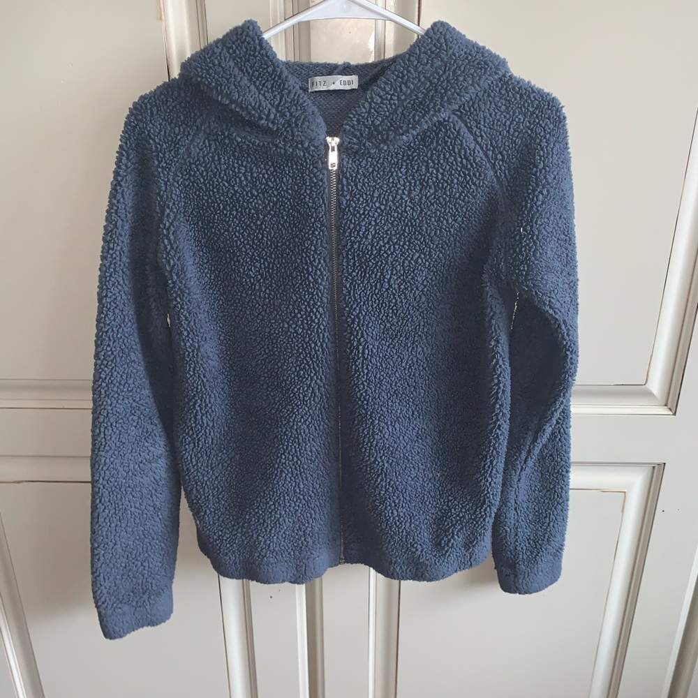 Fitz + Eddi Blue Fuzzy Jacket